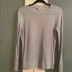 Baby Blue Michael Kors long sleeve crew neck